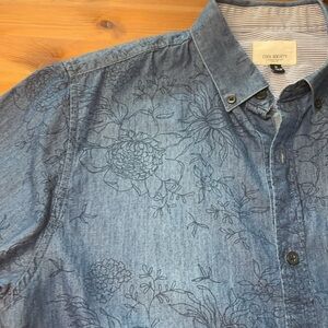 Civil Society Mens Button Up Loose Fit Short Sleeve 100% Lightweight Cotton
